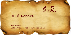 Ollé Róbert névjegykártya