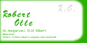 robert olle business card